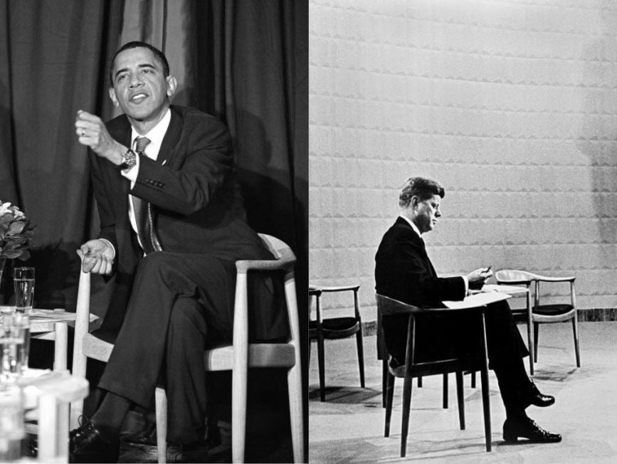 Jak to, že je tahle židle tak povědomá? Pak jsem ji uviděl pod Obamou. A pod Kennedym.