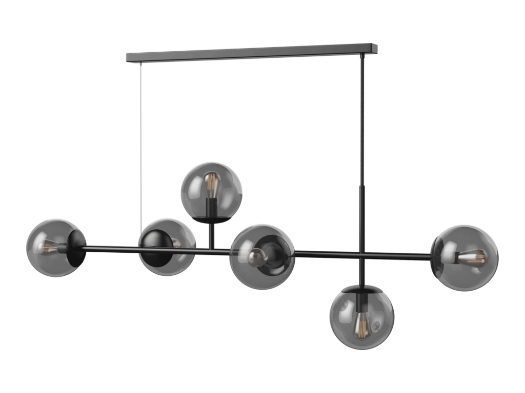 Závěsné svítidlo Orb – Matná černá, boční pohled