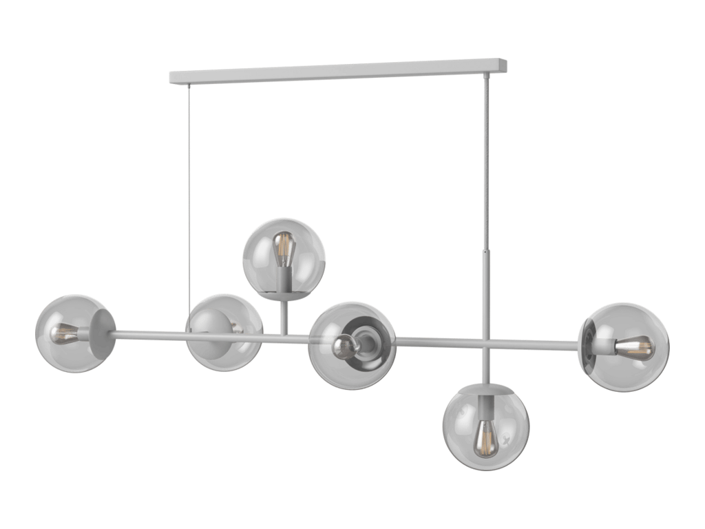 Závěsné svítidlo Orb – Matná šedá, boční pohled