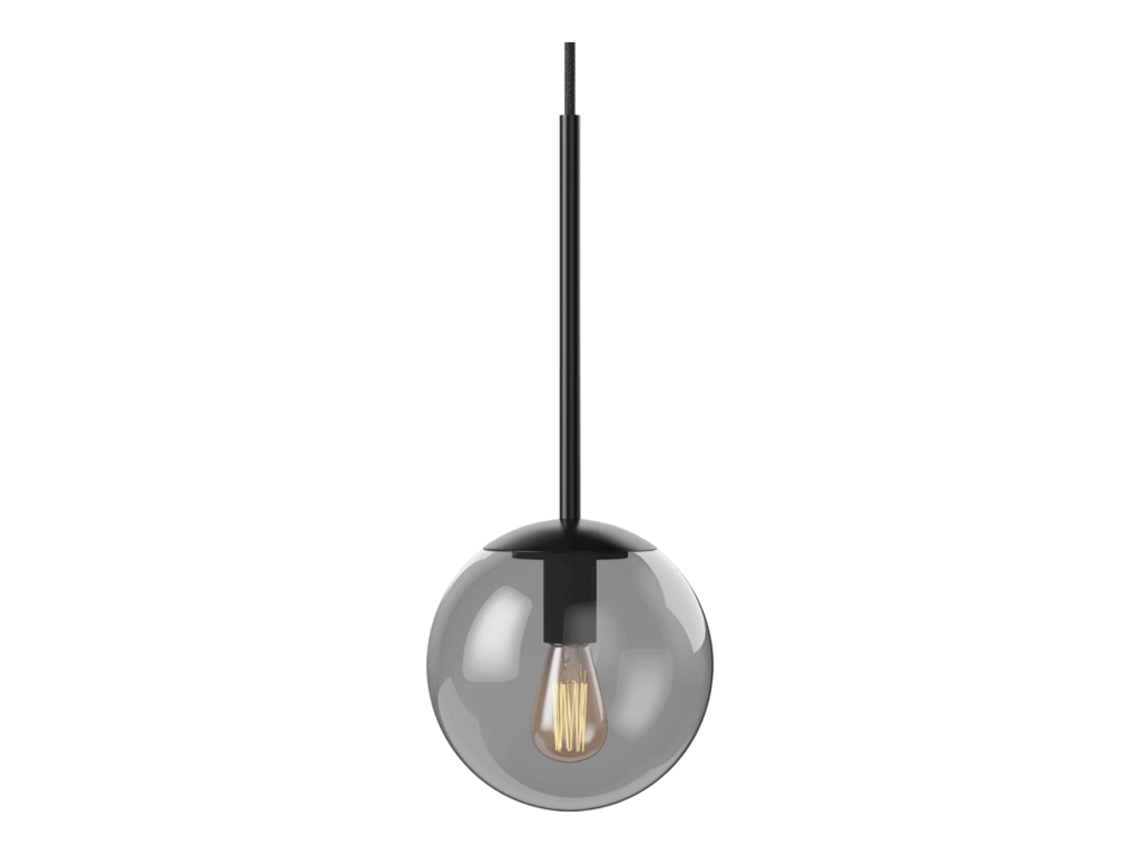 Závěsné svítidlo Orb Ø 15 cm – Matná černá, boční pohled