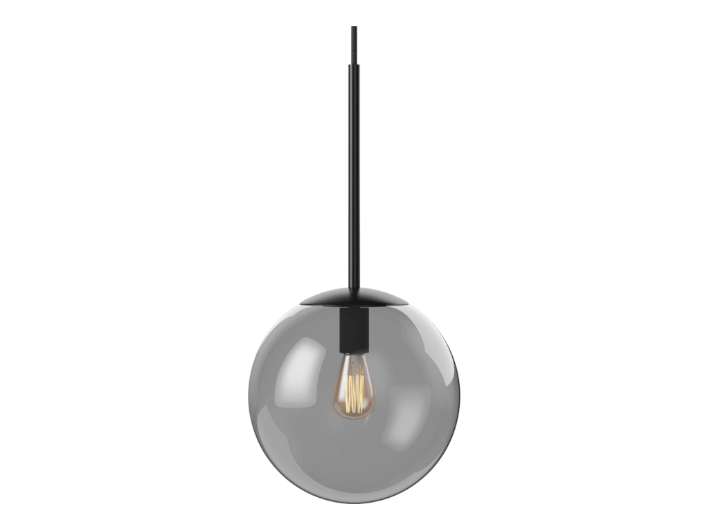 Závěsné svítidlo Orb Ø 20 cm – Matná černá, boční pohled