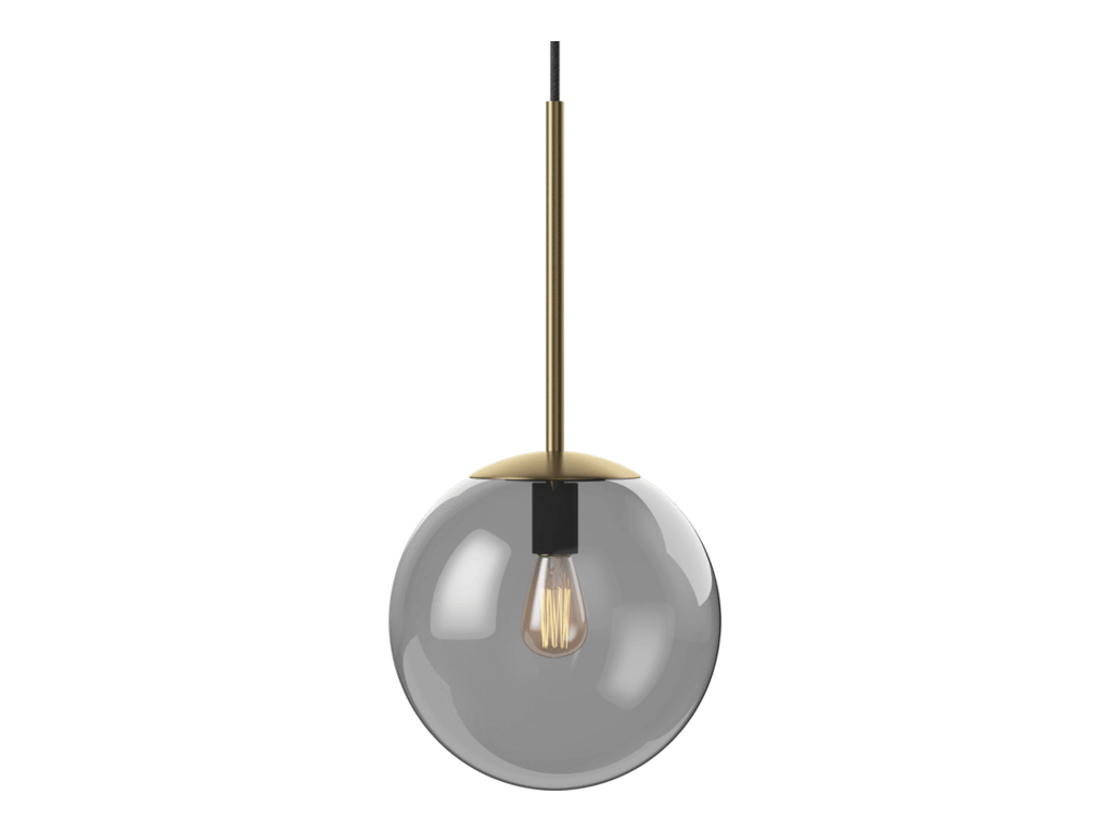 Závěsné svítidlo Orb Ø 20 cm – Matná starožitná mosaz, boční pohled