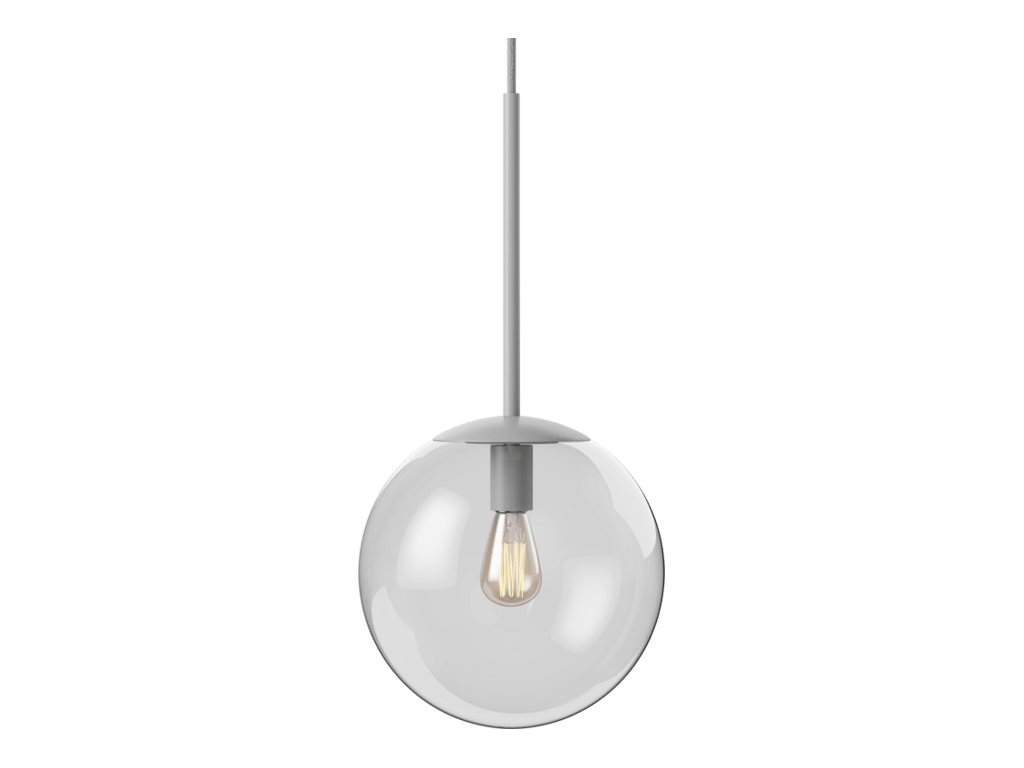 Závěsné svítidlo Orb Ø 20 cm – Matná šedá, boční pohled