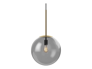 Závěsné svítidlo Orb Ø 25 cm – Matná starožitná mosaz, boční pohled