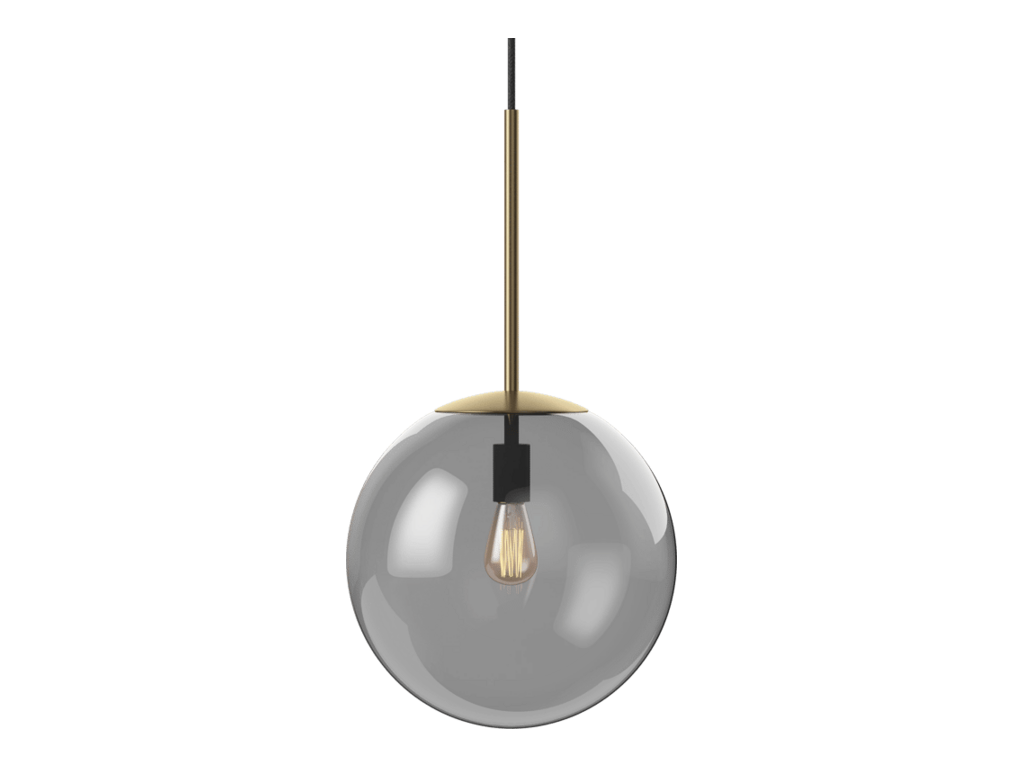 Závěsné svítidlo Orb Ø 25 cm – Matná starožitná mosaz, boční pohled