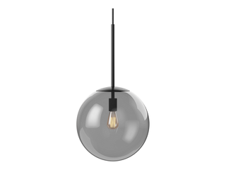 Závěsné svítidlo Orb Ø 25 cm – Matná černá, boční pohled