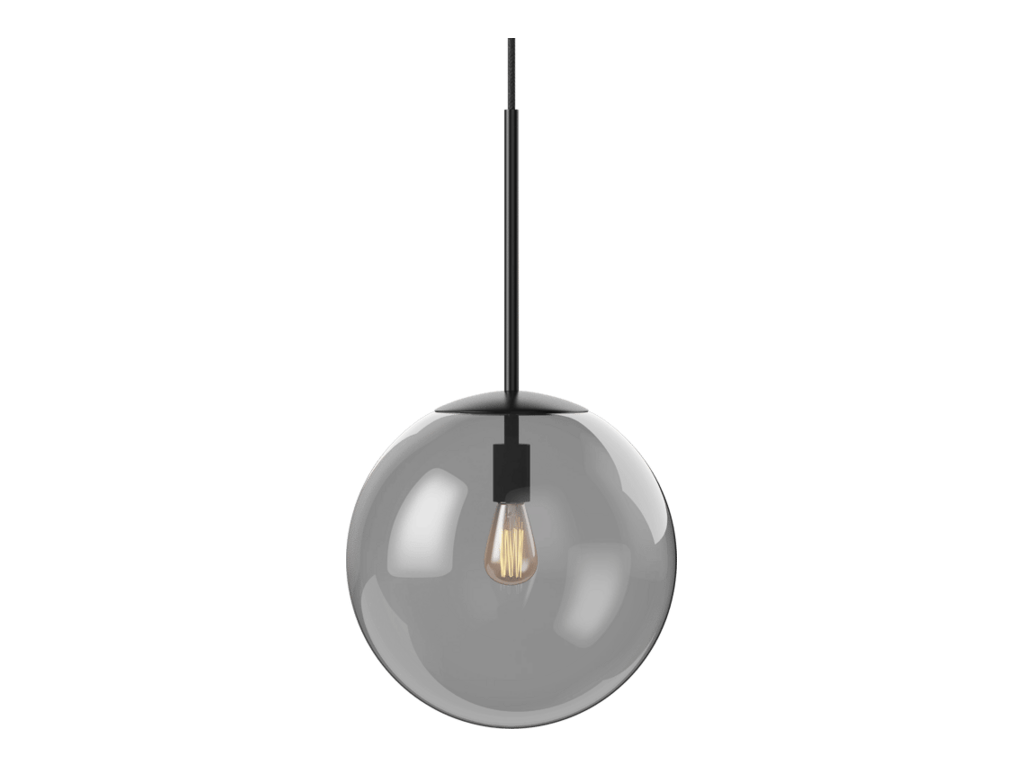 Závěsné svítidlo Orb Ø 25 cm – Matná černá, boční pohled