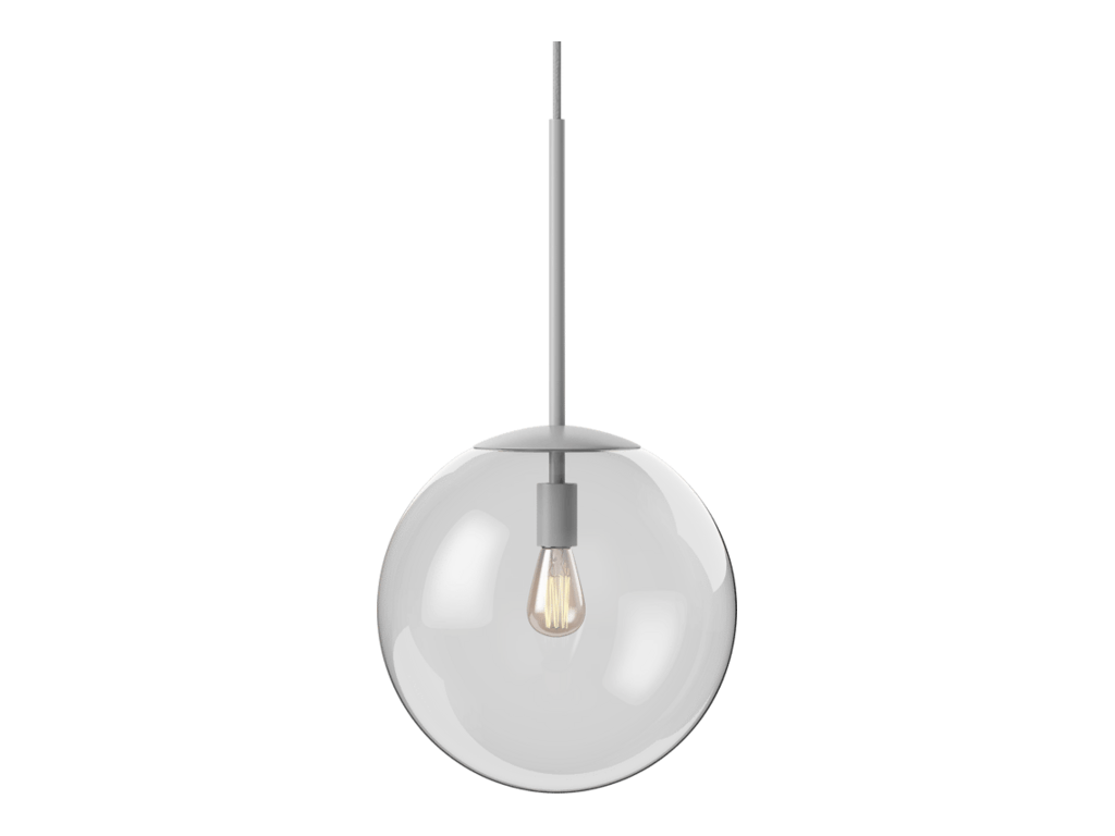 Závěsné svítidlo Orb Ø 25 cm – Matná šedá, boční pohled