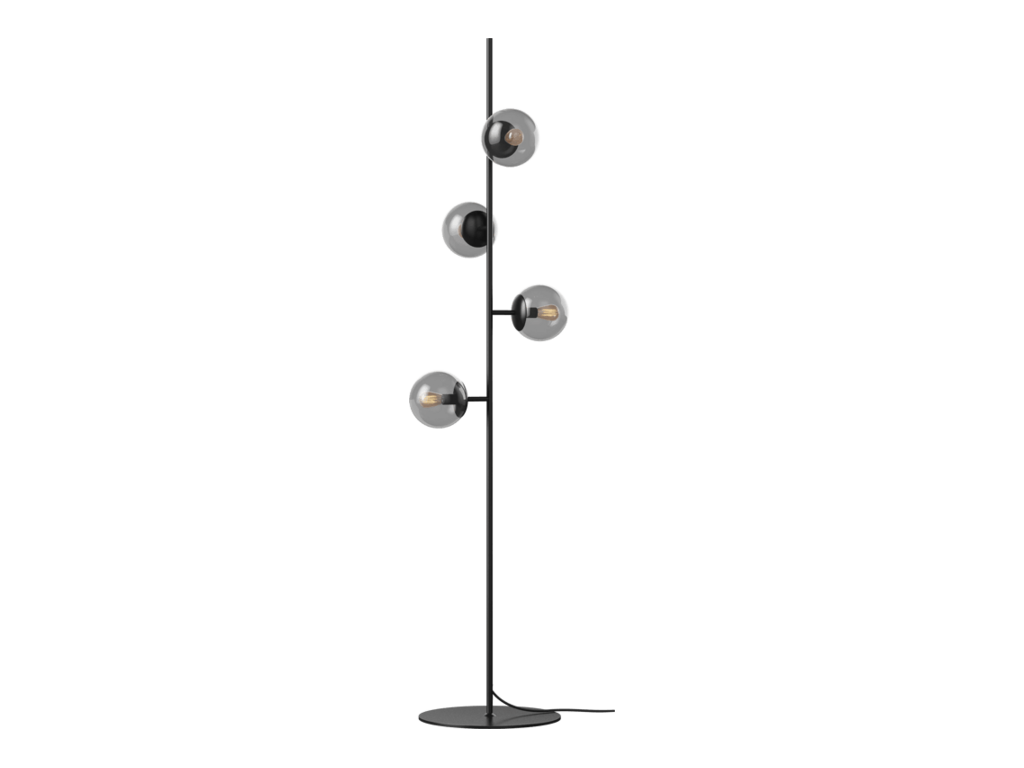 Stojací lampa Orb – Matná černá, boční pohled