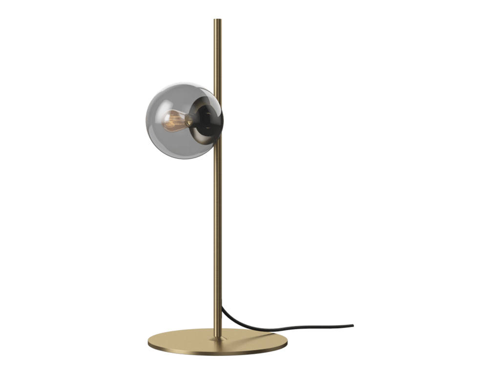 Stolní lampa Orb – Matná starožitná mosaz, boční pohled