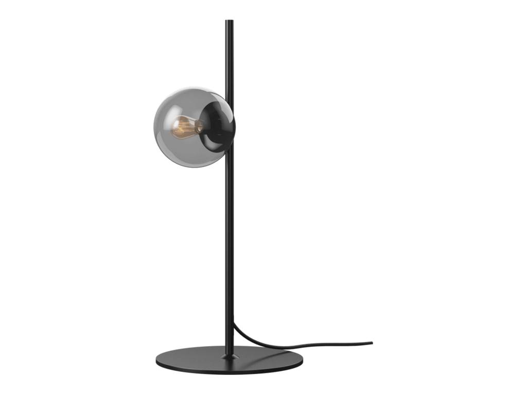 Stolní lampa Orb – Matná černá, boční pohled