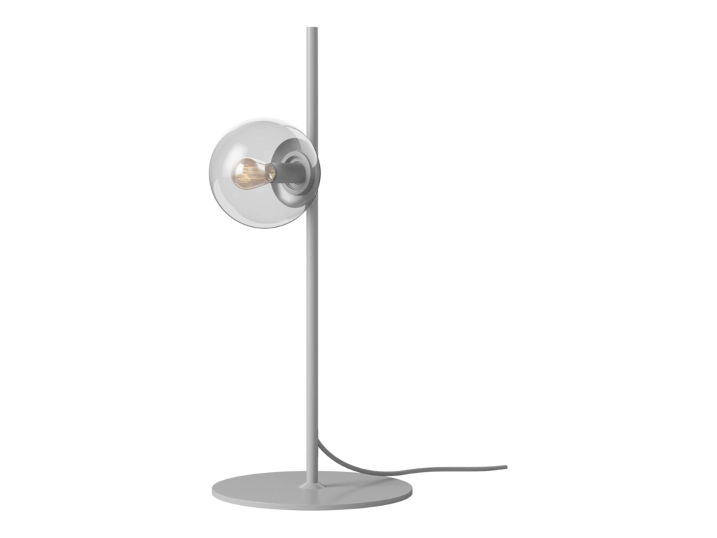Stolní lampa Orb – Matná šedá, boční pohled