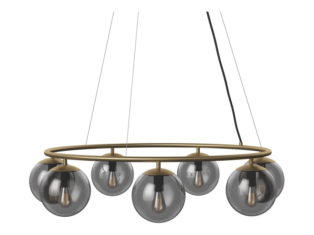 Lustr Orb Ø 85 cm – Matná starožitná mosaz