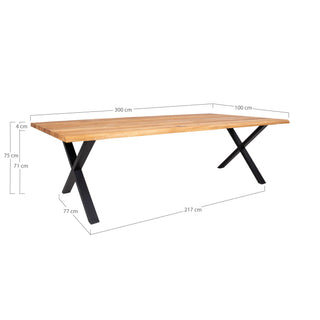 100 × 300 × 75 cm