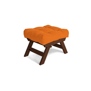 Taburet Allegro – ořechový rám a oranžový sedák