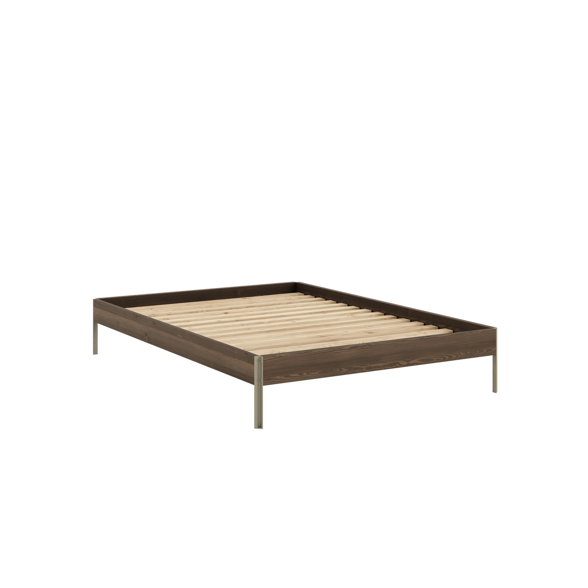 Postel CORE 140 x 200, rám 106 Carob Brown / 410 Sage Green – produktový snímek