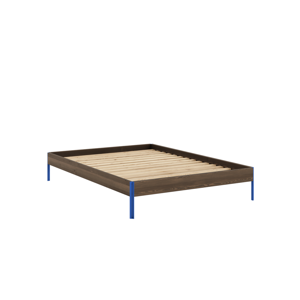 Postel CORE 140 x 200, rám 106 Carob Brown / 407 Vivid Blue – produktový snímek