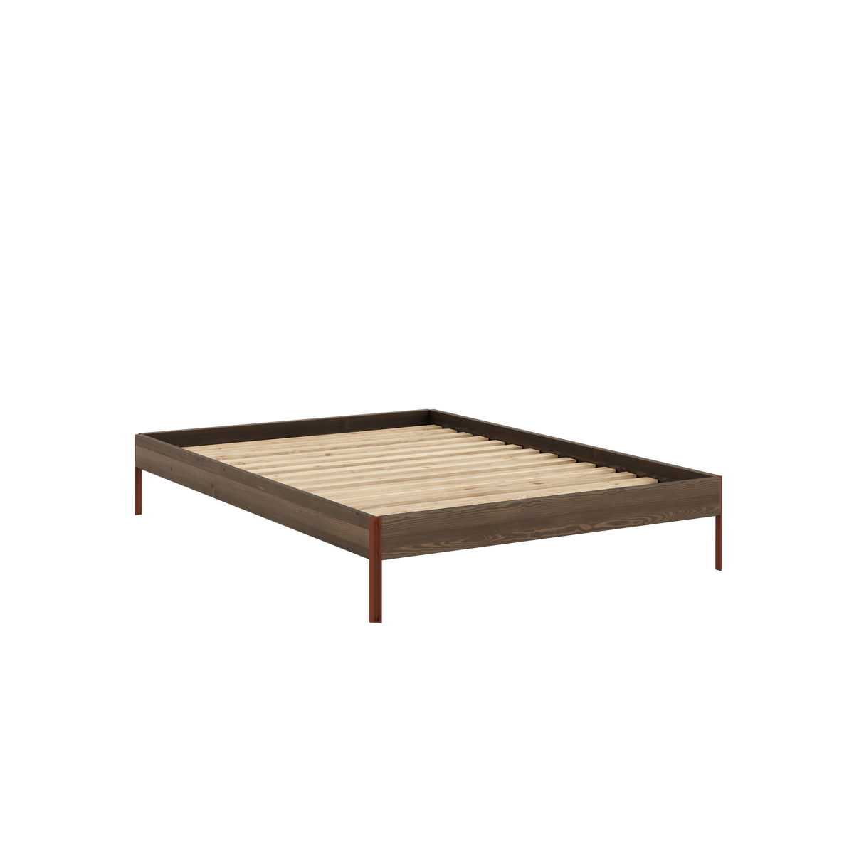 Postel CORE 140 x 200, rám 106 Carob Brown / 408 Terra Red – produktový snímek