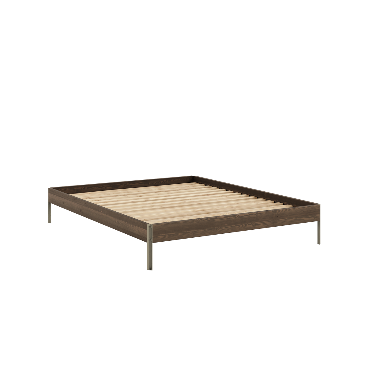 Postel CORE 160 x 200, rám 106 Carob Brown / 410 Sage Green – produktový snímek