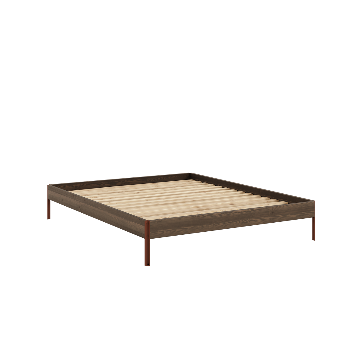 Postel CORE 160 x 200, rám 106 Carob Brown / 408 Terra Red – produktový snímek