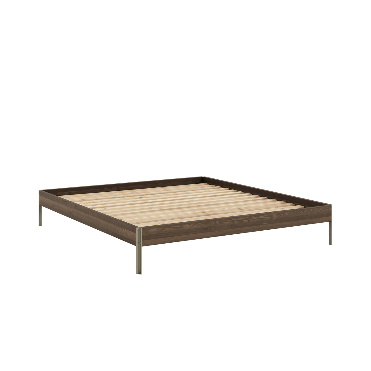 Postel CORE 180 x 200, rám 106 Carob Brown / 410 Sage Green – produktový snímek