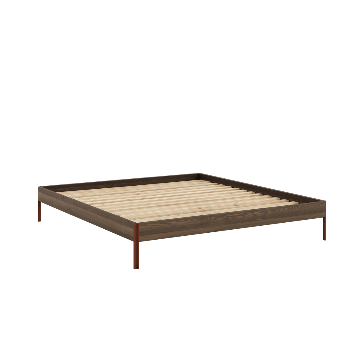 Postel CORE 180 x 200, rám 106 Carob Brown / 408 Terra Red – produktový snímek