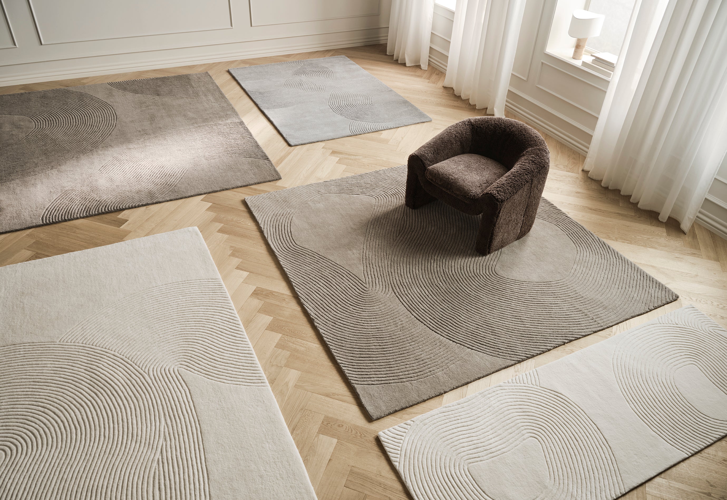 Obdélníkový koberec Zen Shaped – krémová, 200 × 300 cm