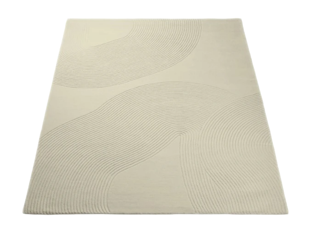 Čtvercový koberec Zen Shaped – krémová, 250 × 250 cm