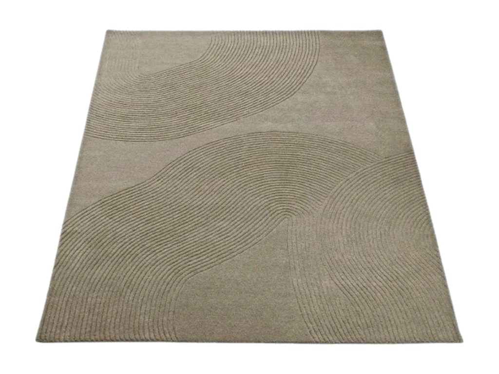 Čtvercový koberec Zen Shaped – tmavě béžová, 250 × 250 cm