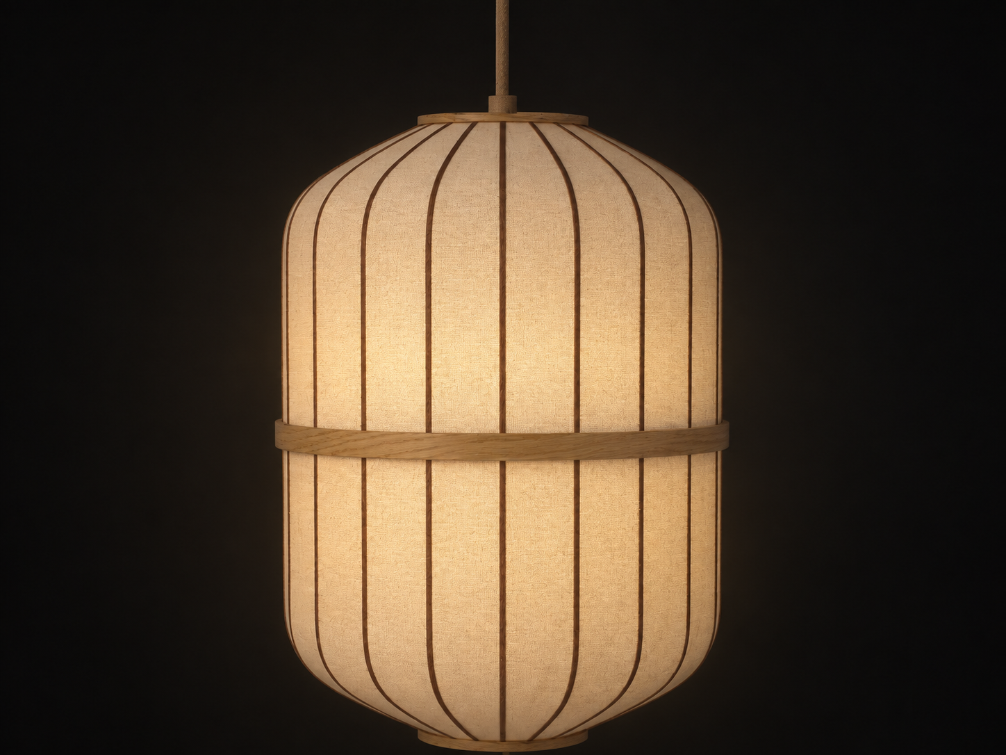 Závěsné svítidlo Lucén Cylinder Ø 28 cm – lakovaný dub