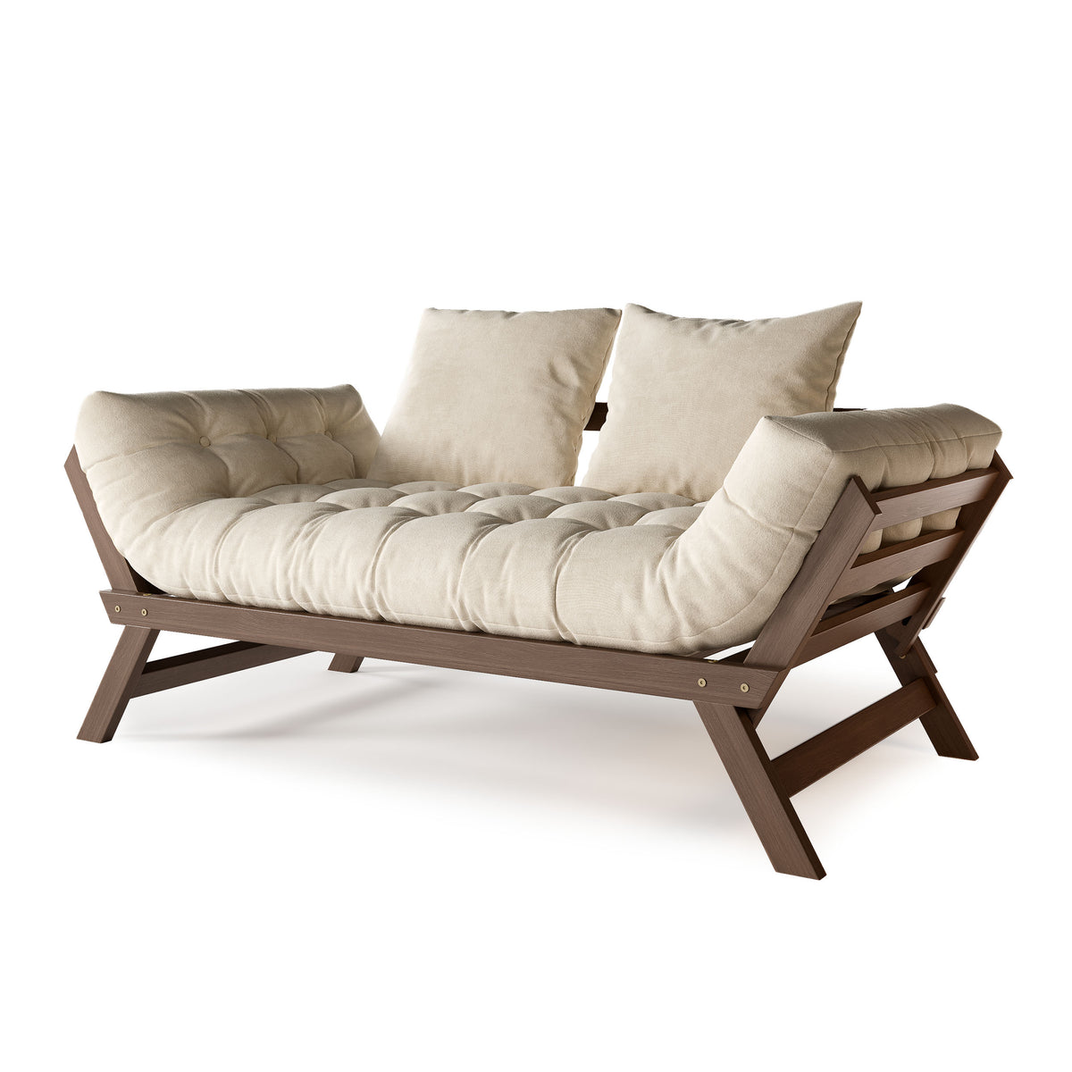 Allegro – ořech olejovaný, krémový futon