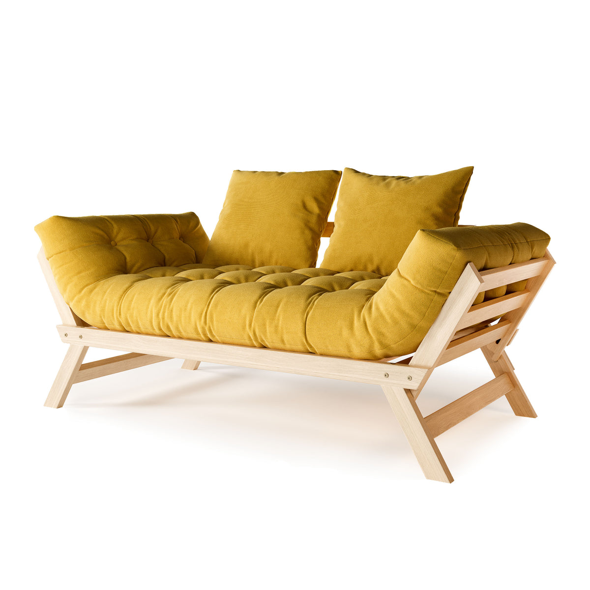 Allegro – přírodní olejovaný buk, žlutý futon