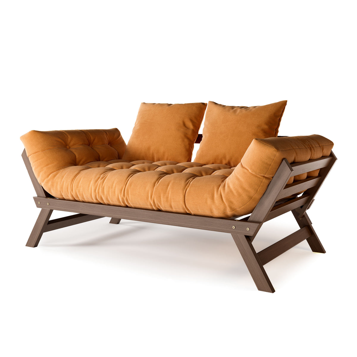 Allegro – ořech olejovaný, oranžový futon