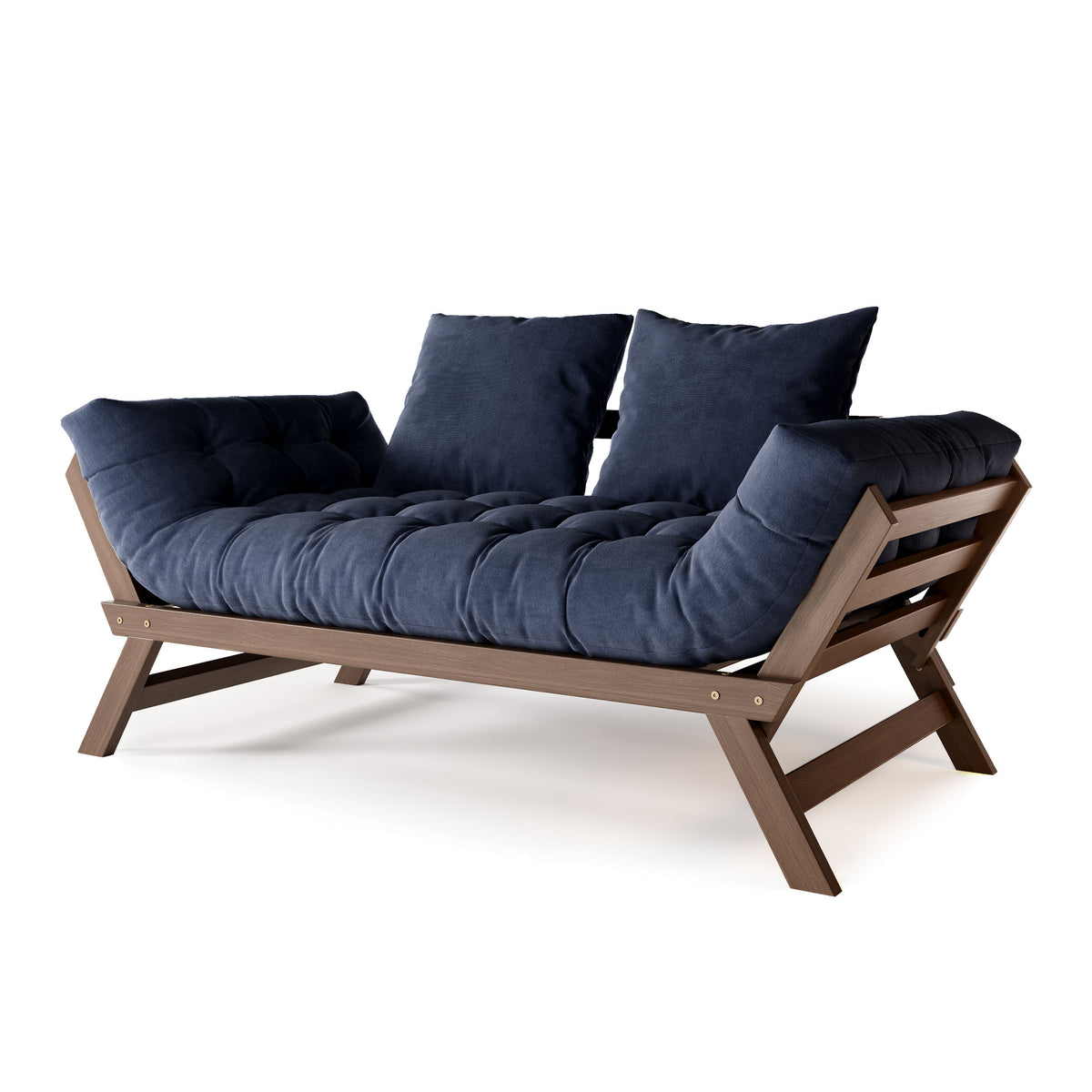 Allegro – ořech olejovaný, modrý futon