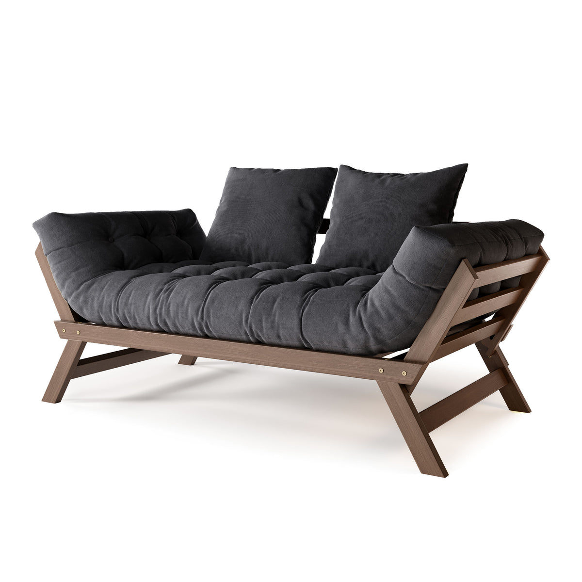 Allegro – ořech olejovaný, grafitový futon