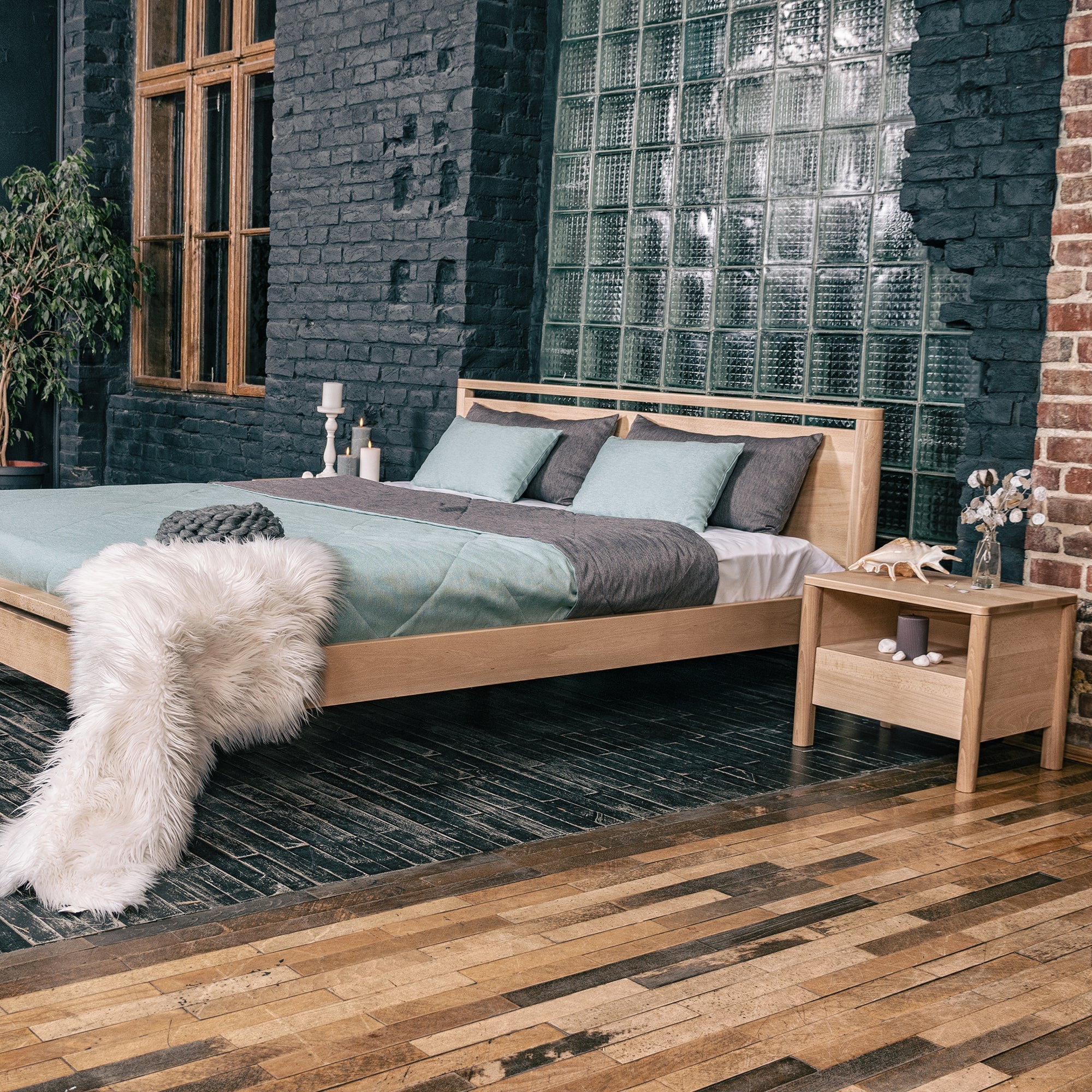 Postel Drop Hard – detail bukové konstrukce