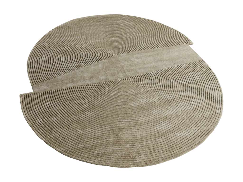 Koberec Zen Split – tmavě béžová, 157 × 180 cm