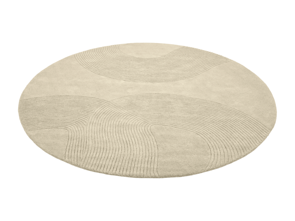 Kulatý koberec Zen – krémová, Ø250 cm