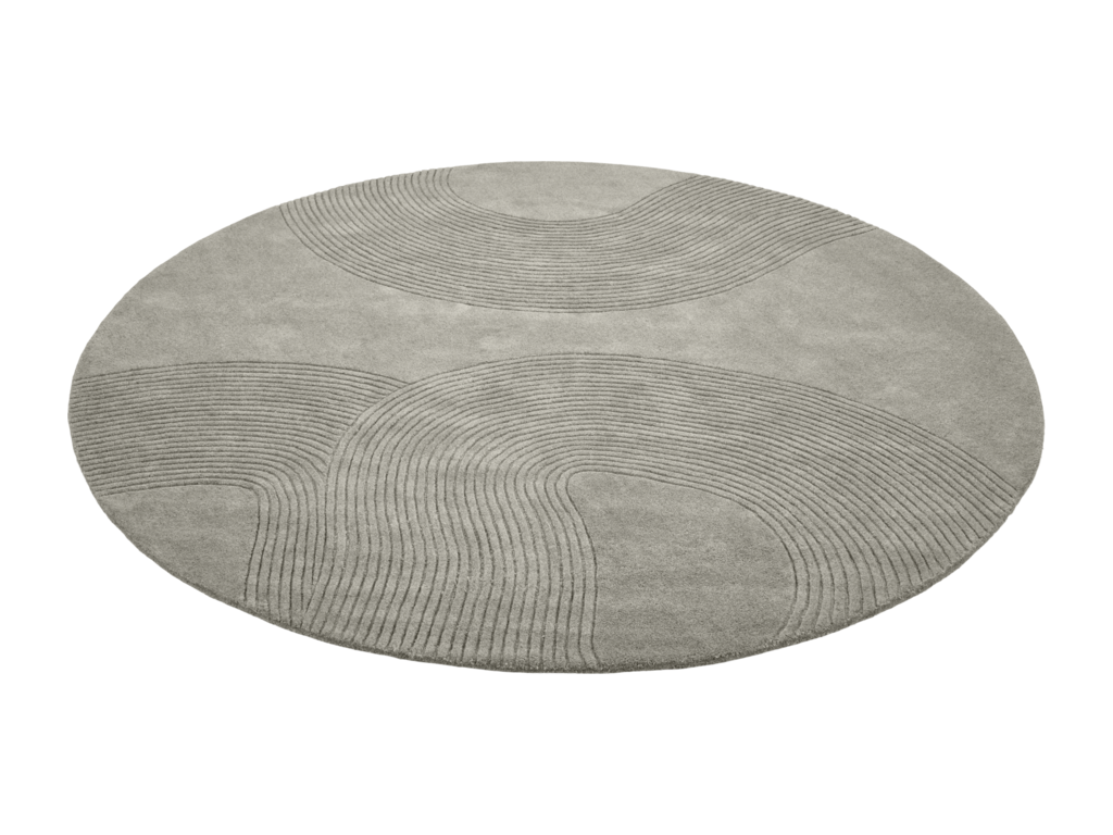 Kulatý koberec Zen – světle šedá, Ø200 cm