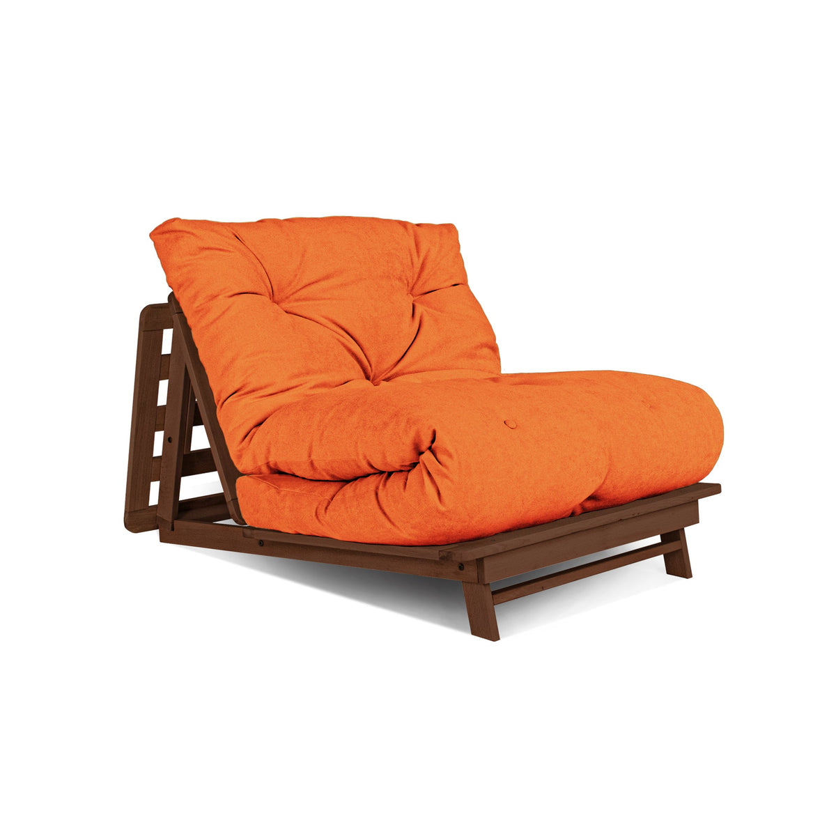 Layti 90 cm – oranžová, ořechový olejovaný rám