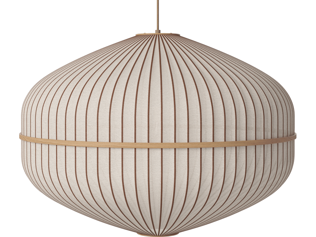 Závěsné svítidlo Lucén Ellipse Ø 90 cm – lakovaný dub