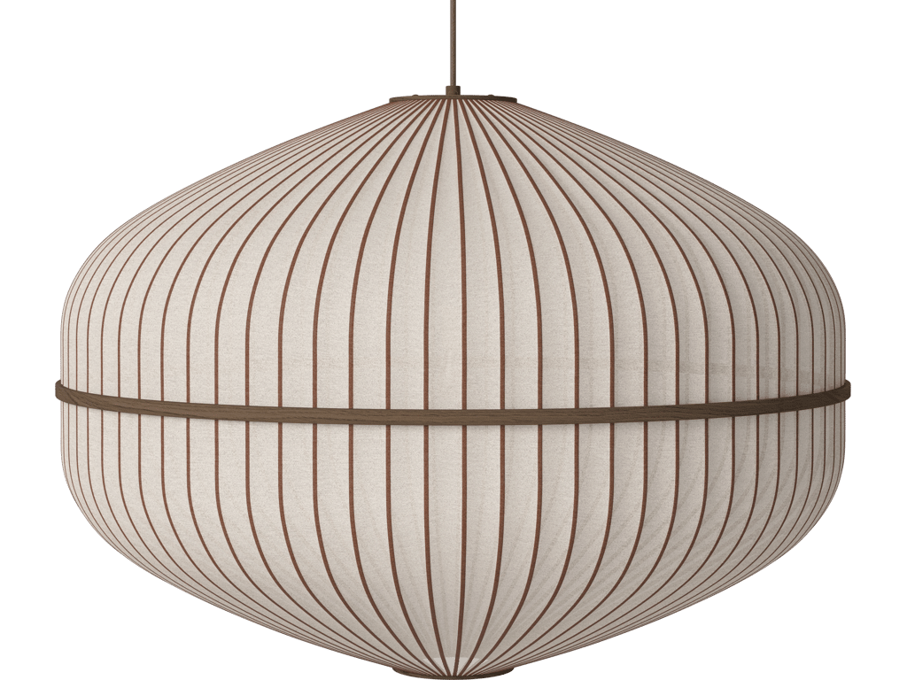 Závěsné svítidlo Lucén Ellipse Ø 90 cm – tmavě lakovaný dub