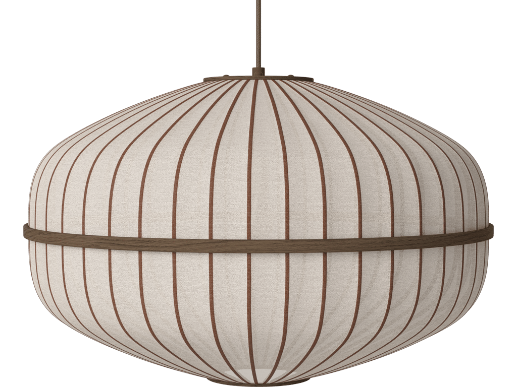 Závěsné svítidlo Lucén Ellipse Ø 60 cm – tmavě lakovaný dub