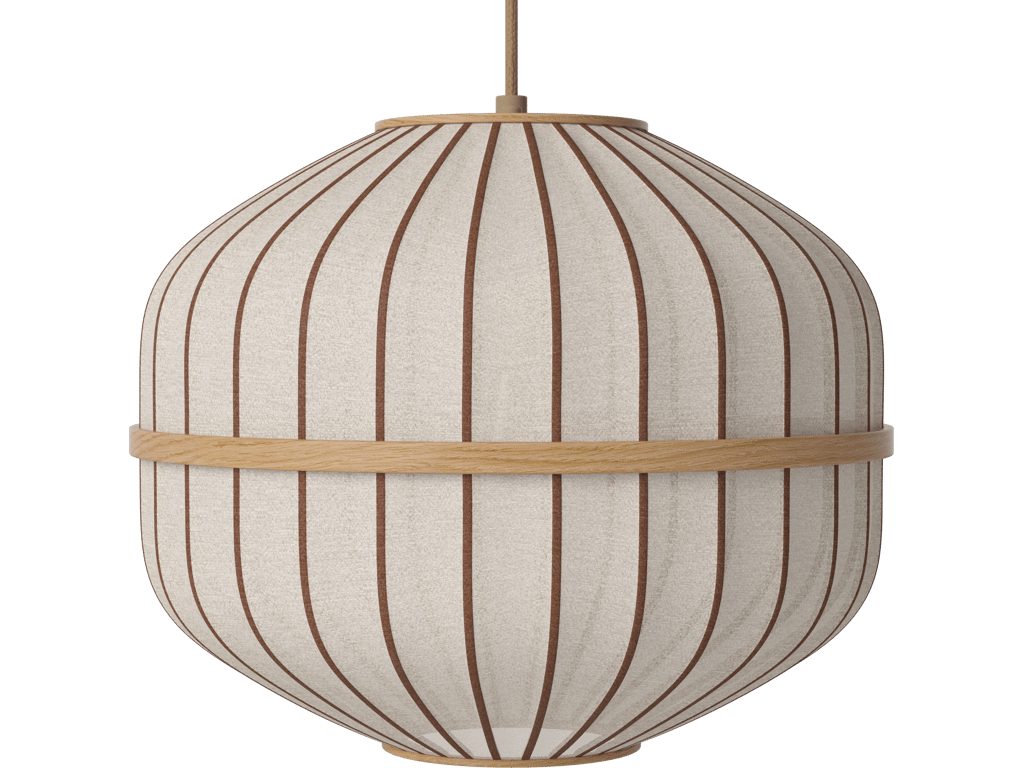 Závěsné svítidlo Lucén Octagon Ø 40 cm – lakovaný dub