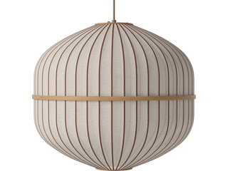 Závěsné svítidlo Lucén Octagon Ø 62 cm – lakovaný dub – boční pohled