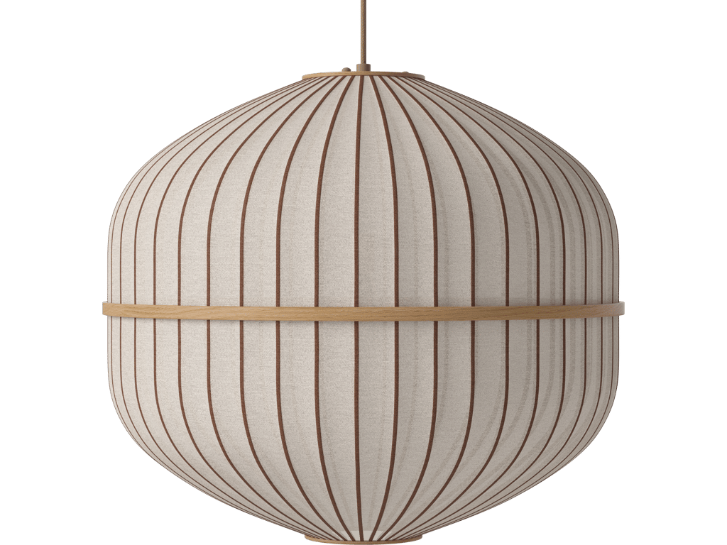 Závěsné svítidlo Lucén Octagon Ø 62 cm – lakovaný dub – boční pohled