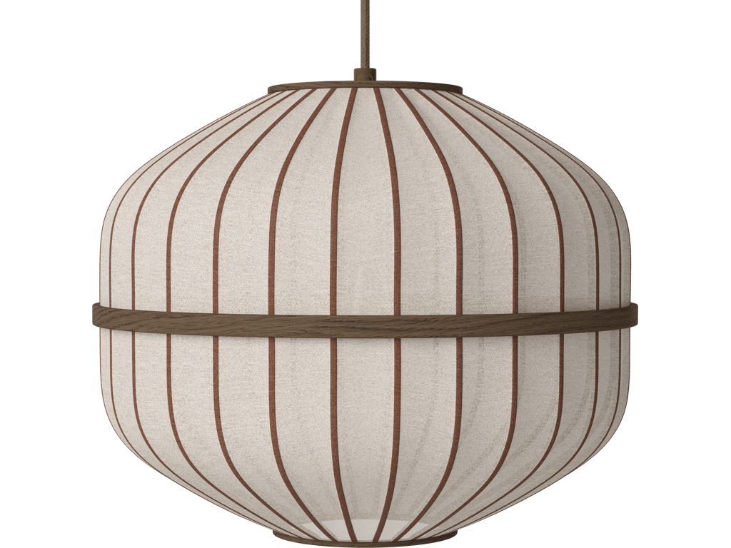 Závěsné svítidlo Lucén Octagon Ø 40 cm – tmavě lakovaný dub