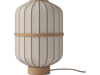 Stolní lampa Lucén – lakovaný dub – boční pohled