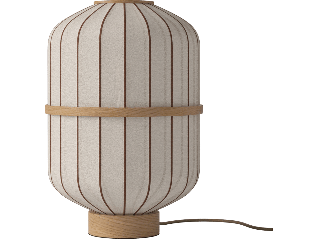 Stolní lampa Lucén – lakovaný dub – boční pohled