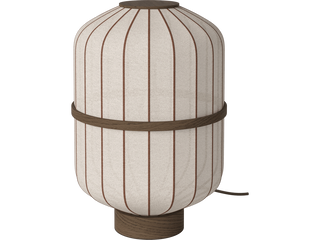 Stolní lampa Lucén – tmavě lakovaný dub